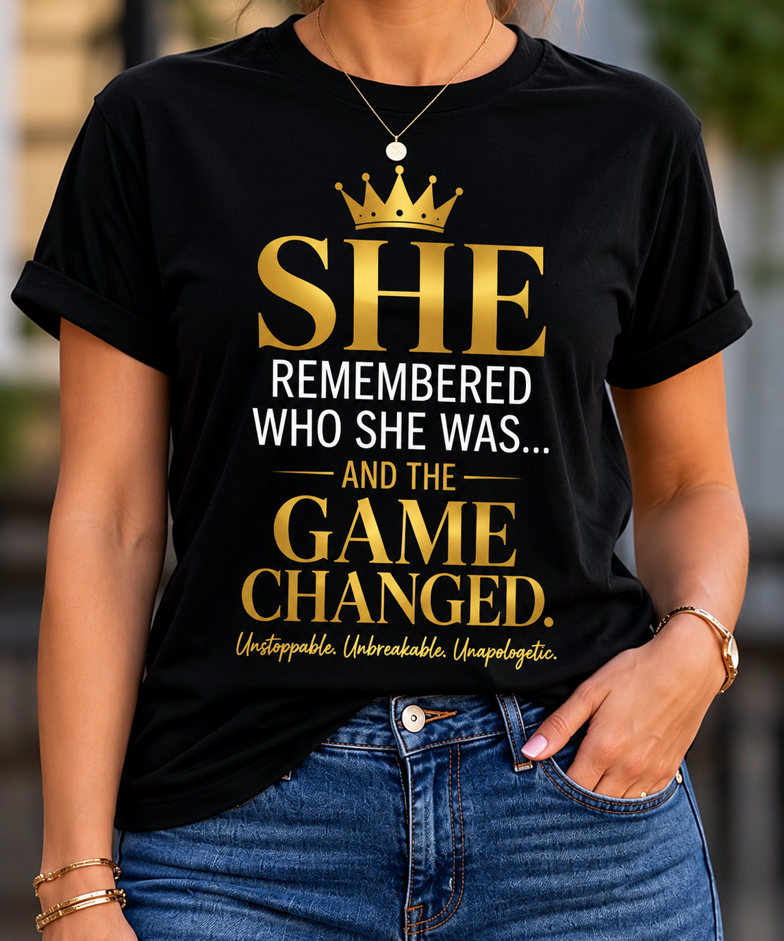 She Remembered Who She Was – And the Game Changed Inspirational Women’s T-Shirt