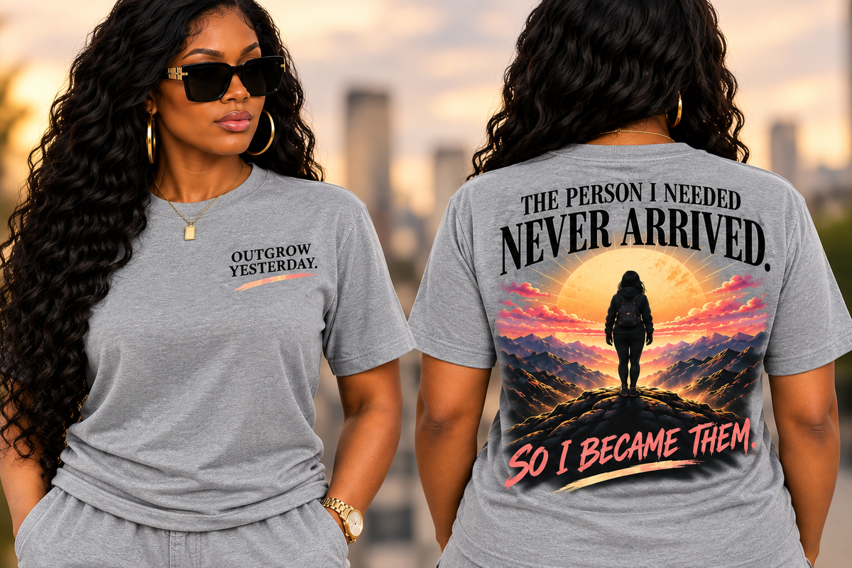 Outgrow Yesterday Women’s Empowerment Graphic T-Shirt