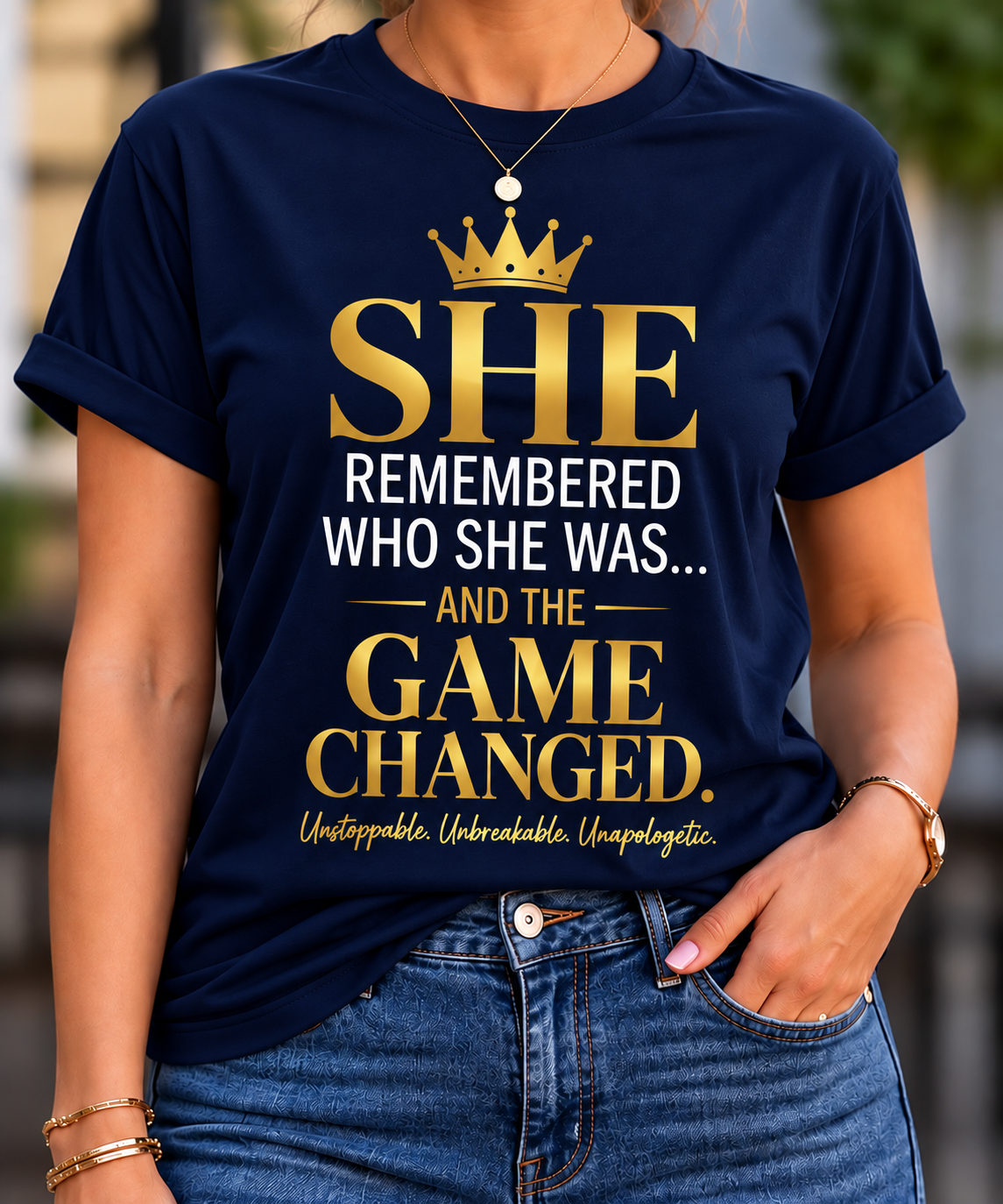 She Remembered Who She Was – And the Game Changed Inspirational Women’s T-Shirt