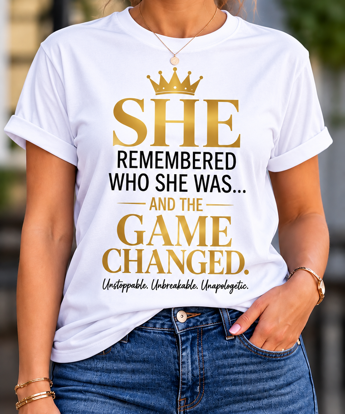 She Remembered Who She Was – And the Game Changed Inspirational Women’s T-Shirt