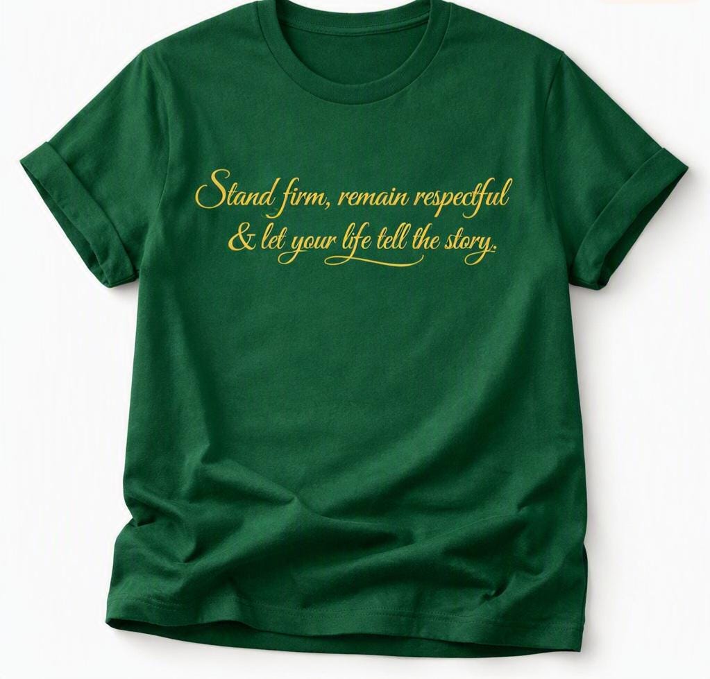 Inspirational Gold Script T-Shirt • Christian Affirmation Tee, 100% Cotton, Unisex Fit