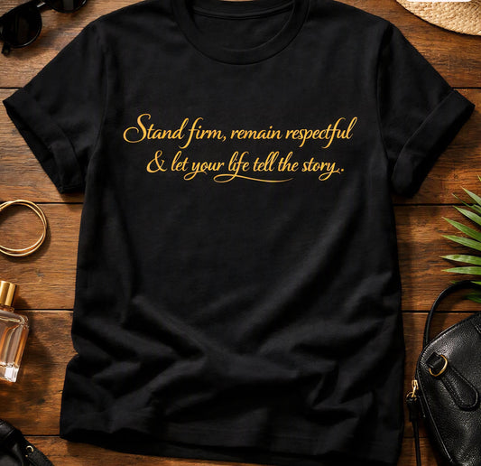 Inspirational Gold Script T-Shirt • Christian Affirmation Tee, 100% Cotton, Unisex Fit