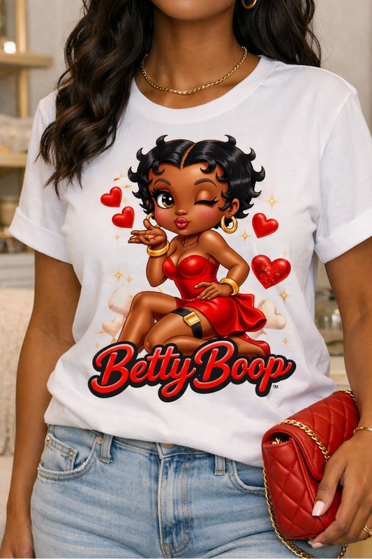 ✨ “Classic Red Betty Boop Luxe Tee – Soft‑Life Edition” ✨